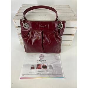 COACH F17953 SMALL WINE PATTON LEATHER SHOULDER BAG